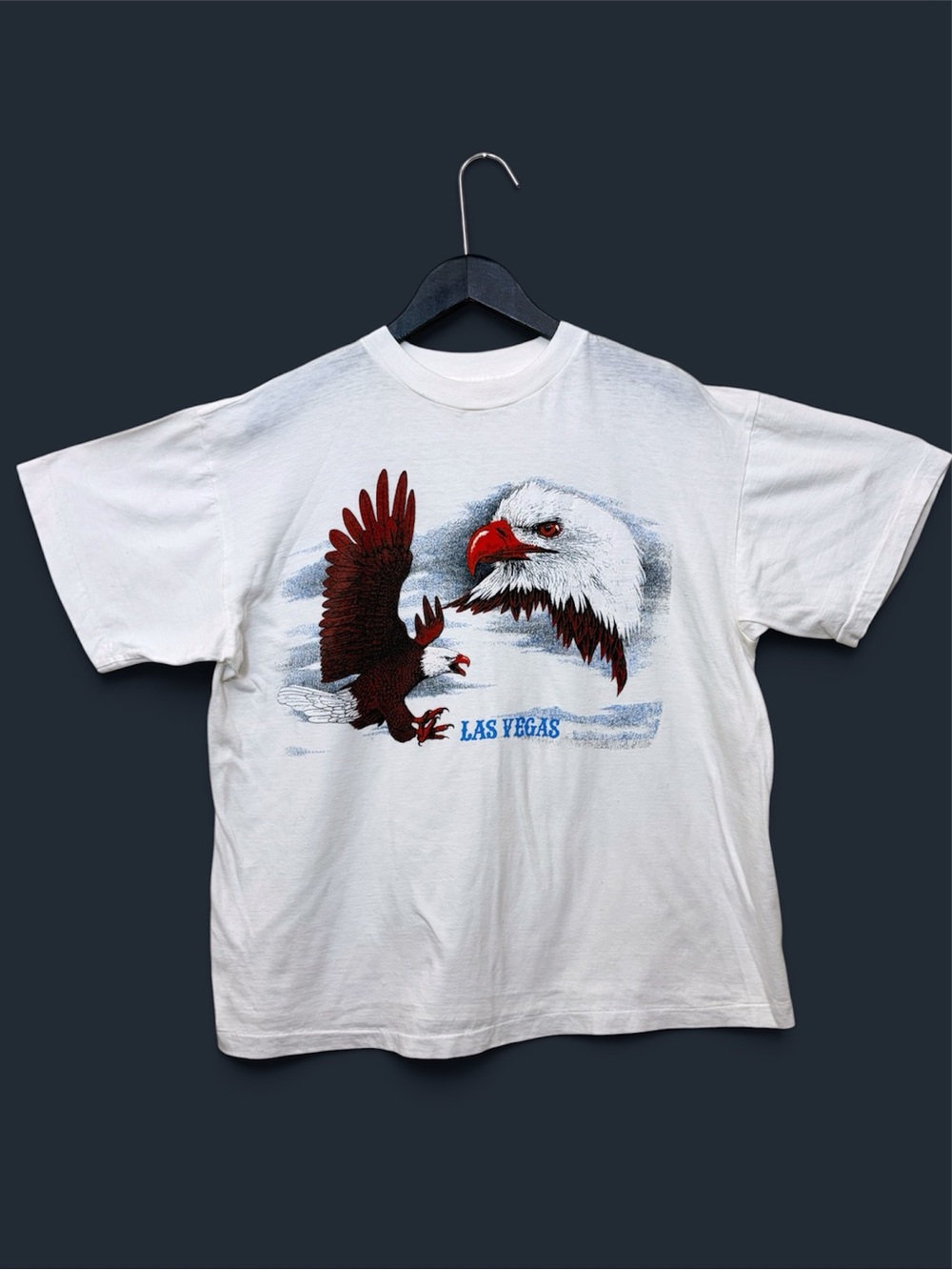 Vintage Eagle Shirt Mens XL  White Bald Eagle Graphic T-Shirt Tee Wildlife 90s